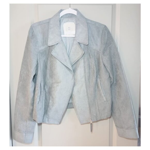 Anthropologie Hei Hei Vegan Suede Moto Jacket - Picture 4 of 10